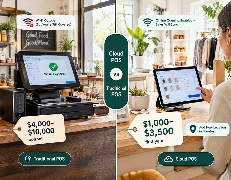 Cloud POS vs Traditional POS: Costs, Differences, and Which to Choose