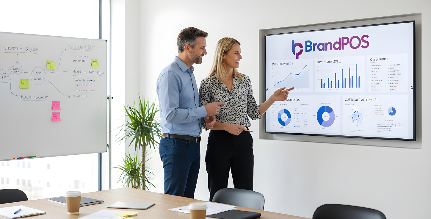 BrandPOS SoftPOS app interface in German market