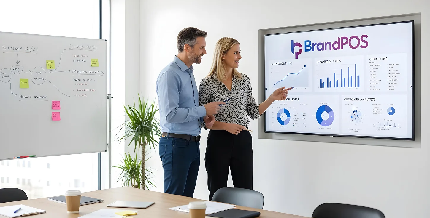BrandPOS SoftPOS app interface in German market