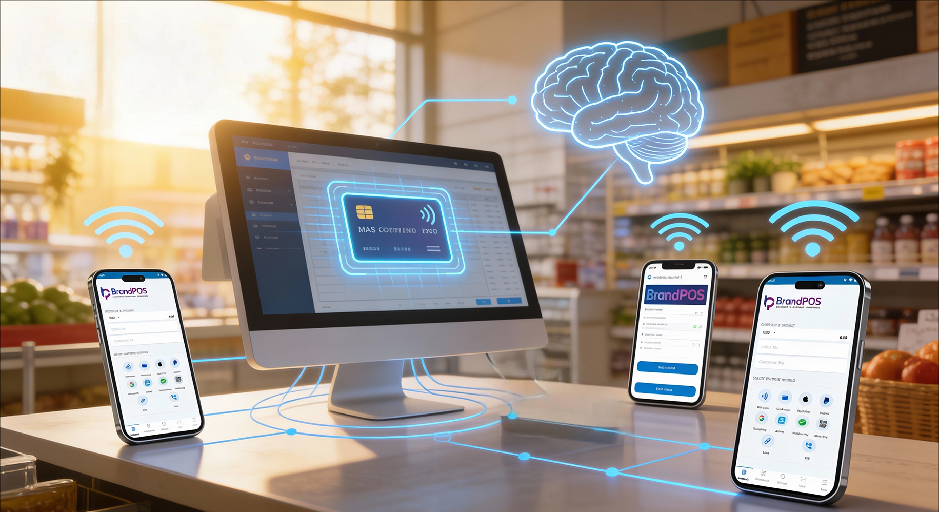 Visual timeline showing evolution of POS systems from mechanical registers to mobile apps